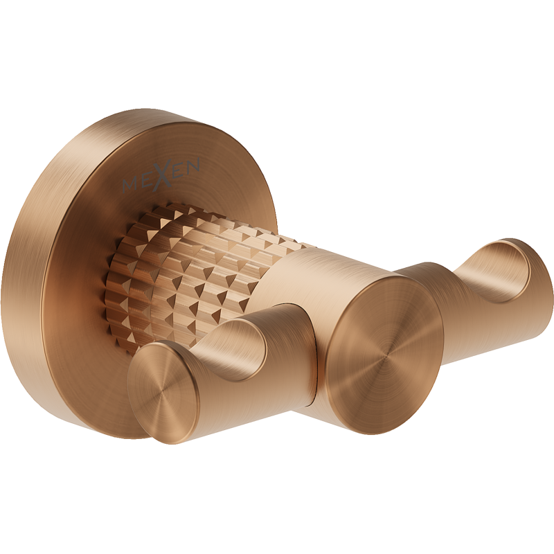 Mexen Triv dvigubas rankšluosčių kabliukas, šepečiuoti variniai - 70A33012-65