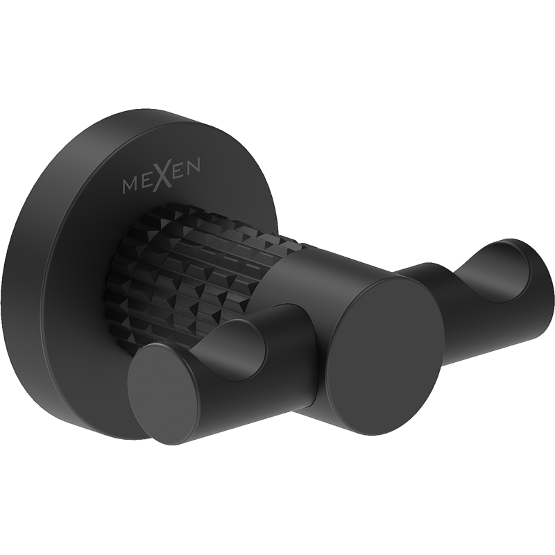 Mexen Triv dvigubas rankšluosčių kabliukas, juodas - 70A33012-70