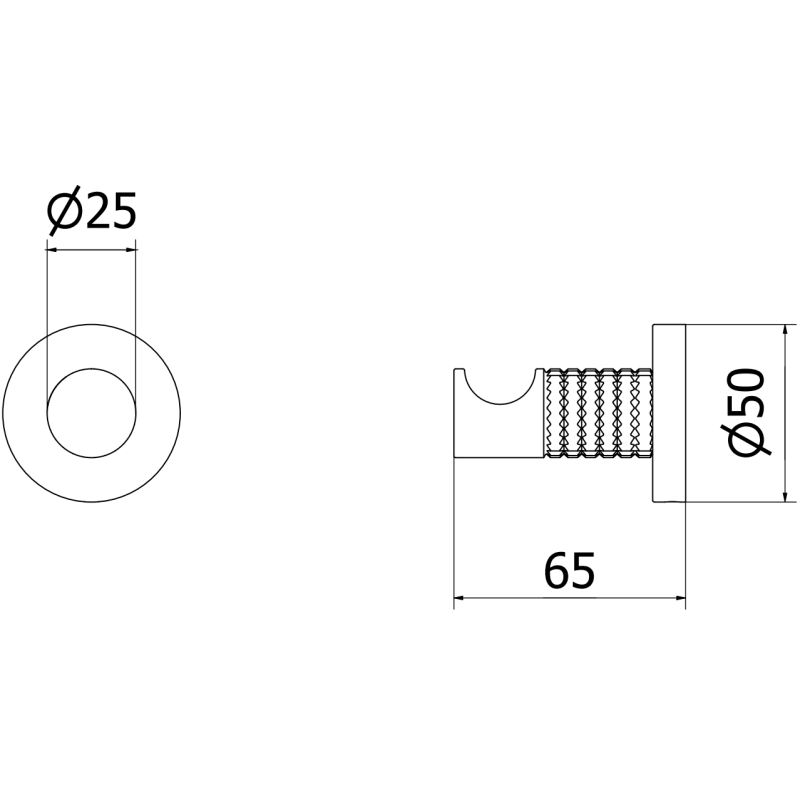 Mexen Triv rankšluosčių kabliukas, šlifuotas varis - 70A33011-65