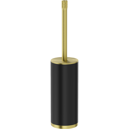 Mexen Triv stovimas tualeto šepetys, juodas/šukuotas auksinis - 70A33073-55B