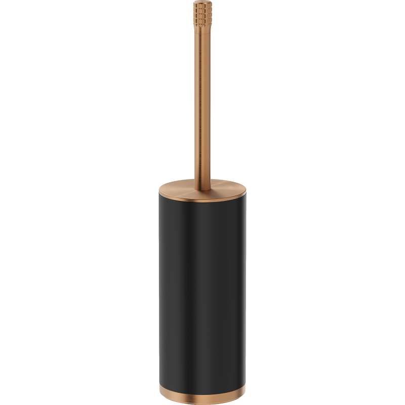 Mexen Triv stovimas tualeto šepetys, juodas/šlifuotas varis - 70A33073-65B