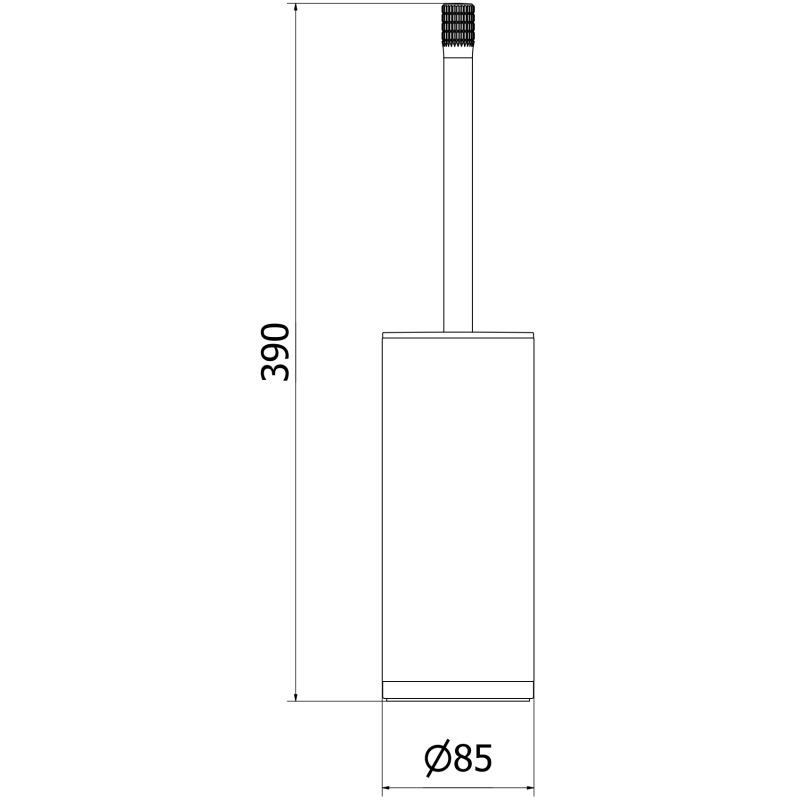 Mexen Triv pastatoma tualeto šepetys, baltas/chromas - 70A33073-00W
