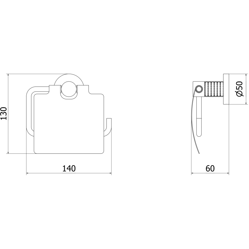 Mexen Triv tualetinio popieriaus laikiklis, gun gray šlifuotas - 70A33021-66