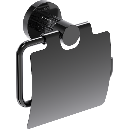 Mexen Triv tualetinio popieriaus laikiklis, juodas chromas - 70A33021-73