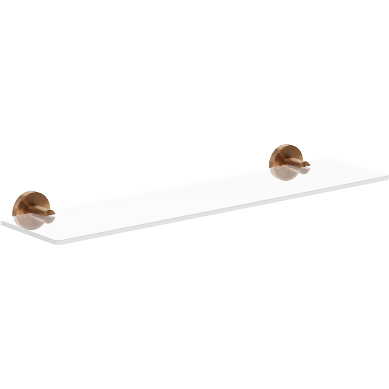 Mexen Ovio pakabinama stiklinė lentyna, šepečiu valytas varis - 70A19561-65