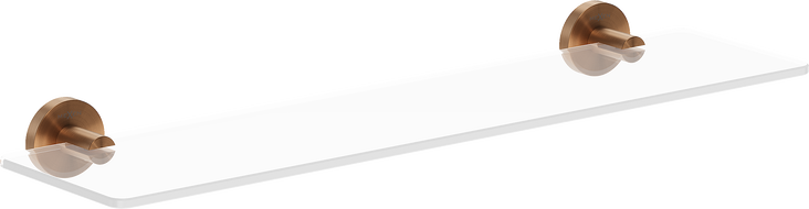 Mexen Ovio pakabinama stiklinė lentyna, šepečiu valytas varis - 70A19561-65