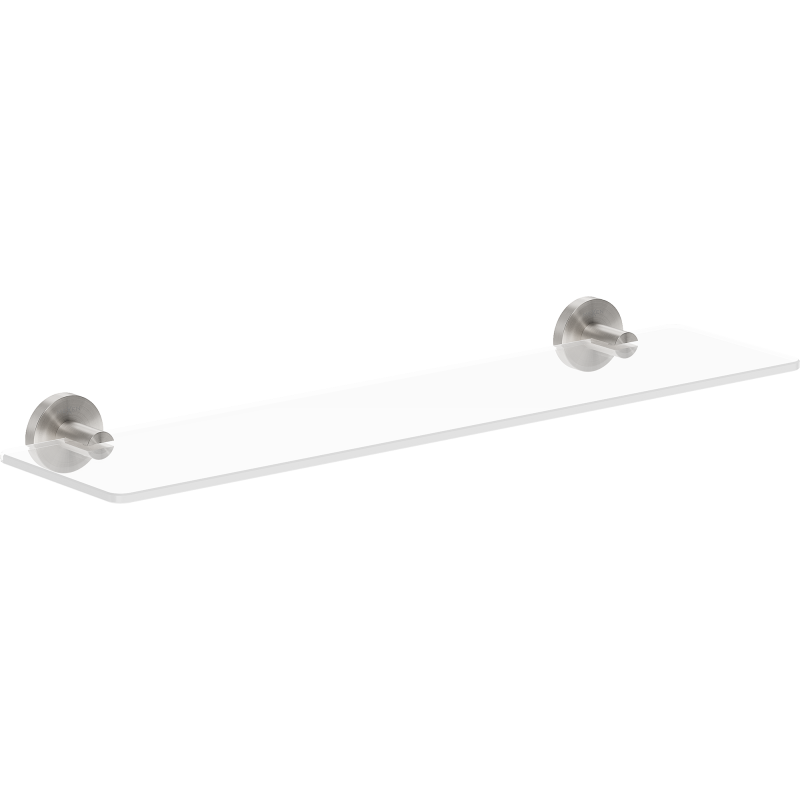 Mexen Ovio pakabinama stiklinė lentyna, šlifuotas nikelis - 70A19561-97