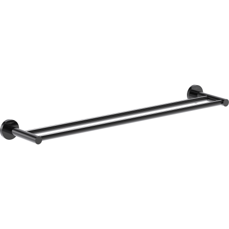 Mexen Ovio dvigubas rankšluosčių laikiklis, juodas chromas - 70A19547-73