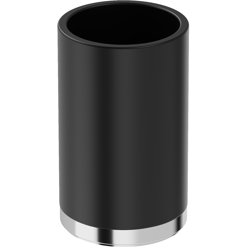 Mexen Triv stovimas dantų šepetėlių puodelis, juoda/chromas - 70A33053-00B