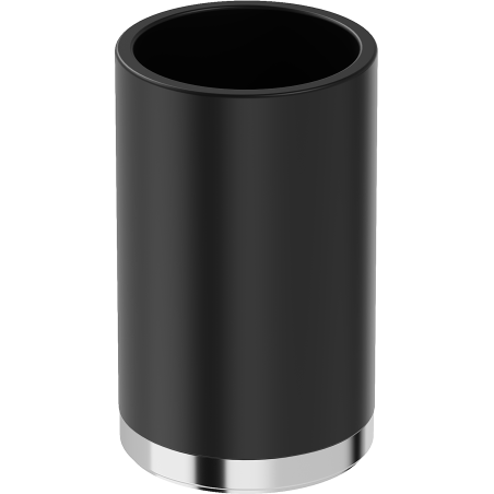 Mexen Triv stovimas dantų šepetėlių puodelis, juoda/chromas - 70A33053-00B