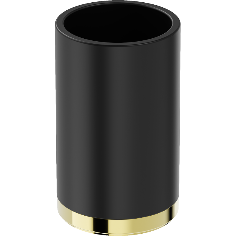 Mexen Triv stovinti dantų šepetėlių puodelis, juodas/auksinis - 70A33053-50B