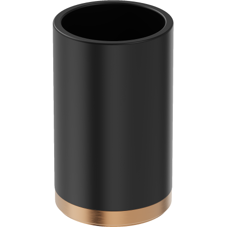 Mexen Triv stovintis dantų šepetėlių puodelis, juodas/šlifuotas varis - 70A33053-65B