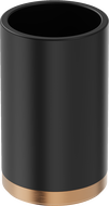 Mexen Triv stovintis dantų šepetėlių puodelis, juodas/šlifuotas varis - 70A33053-65B