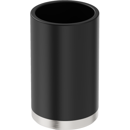 Mexen Triv stovintis dantų šepetėlių puodelis, juodas/šlifuotas nikelis - 70A33053-97B