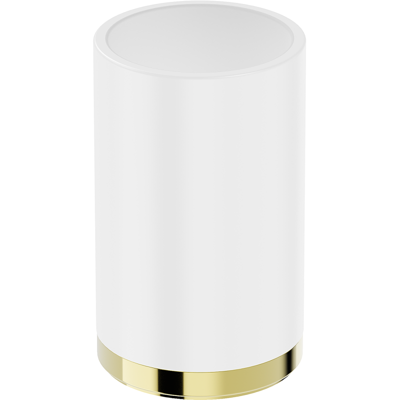 Mexen Triv stovimas dantų šepetėlių laikiklis, baltas/auksinis - 70A33053-50W