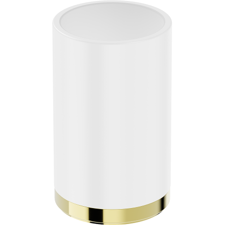 Mexen Triv stovimas dantų šepetėlių laikiklis, baltas/auksinis - 70A33053-50W