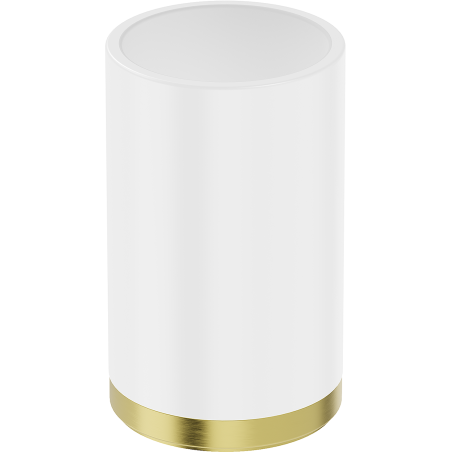 Mexen Triv stovintis dantų šepetėlių laikiklis, baltas/auksinis šlifuotas - 70A33053-55W