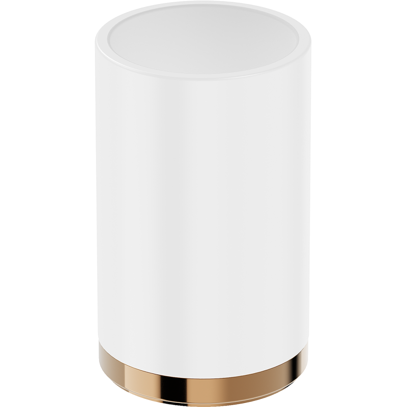 Mexen Triv stovinti dantų šepetėlių puodelis, baltas/rožinis auksas - 70A33053-60W