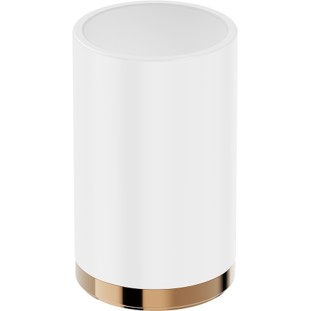 Mexen Triv stovinti dantų šepetėlių puodelis, baltas/rožinis auksas - 70A33053-60W