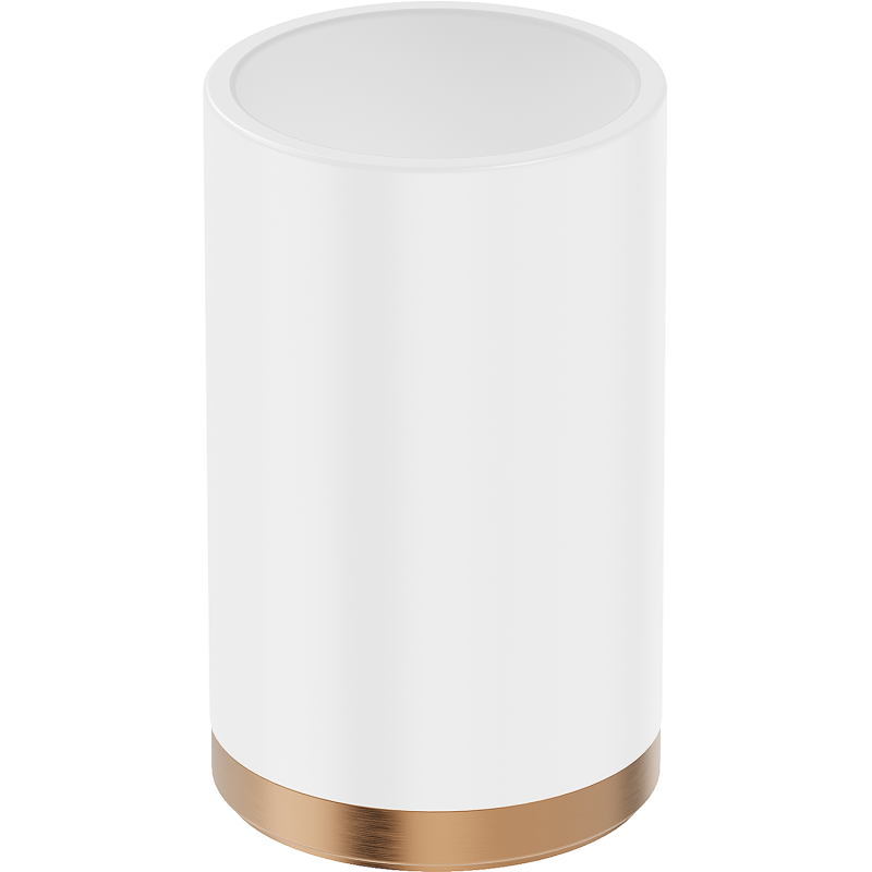 Mexen Triv dantų šepetėlio laikiklis, baltas/šlifuotas varis - 70A33053-65W