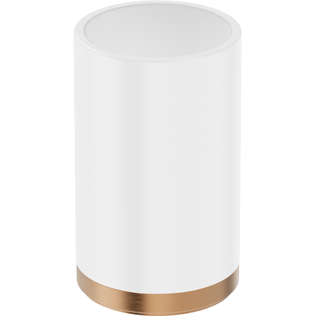 Mexen Triv dantų šepetėlio laikiklis, baltas/šlifuotas varis - 70A33053-65W