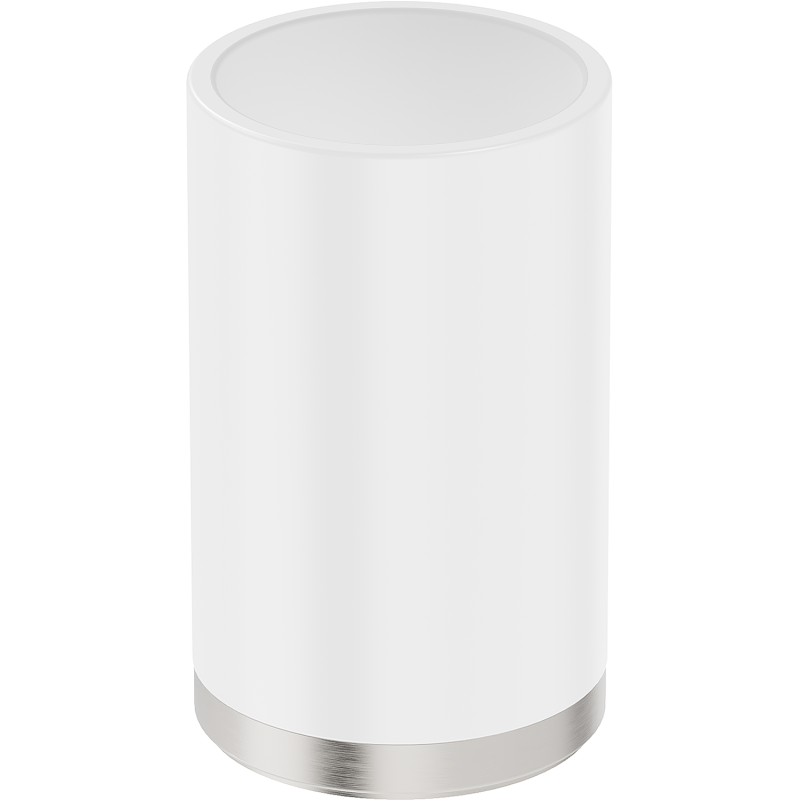 Mexen Triv stovintis dantų šepetėlių laikiklis, baltas/šlifuotas nikelis - 70A33053-97W