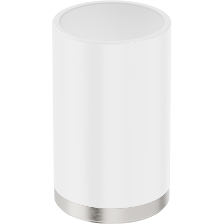 Mexen Triv stovintis dantų šepetėlių laikiklis, baltas/šlifuotas nikelis - 70A33053-97W