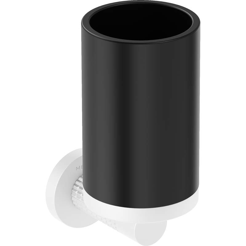 Mexen Triv dantų šepetėlių puodelis, juodas/baltas - 70A33051-20B