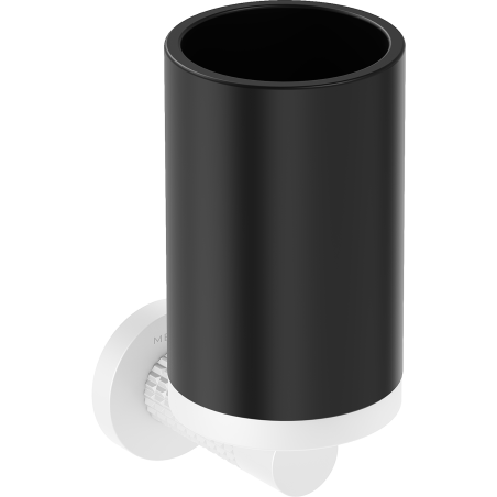 Mexen Triv dantų šepetėlių puodelis, juodas/baltas - 70A33051-20B