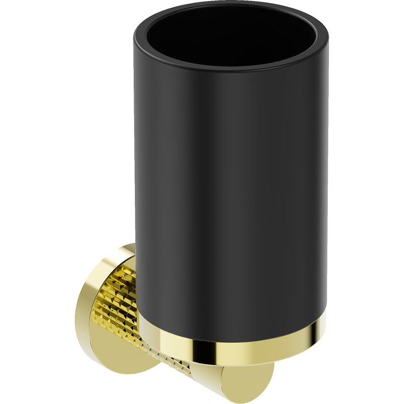 Mexen Triv dantų šepetėlio laikiklis, juodas/auksinis - 70A33051-50B