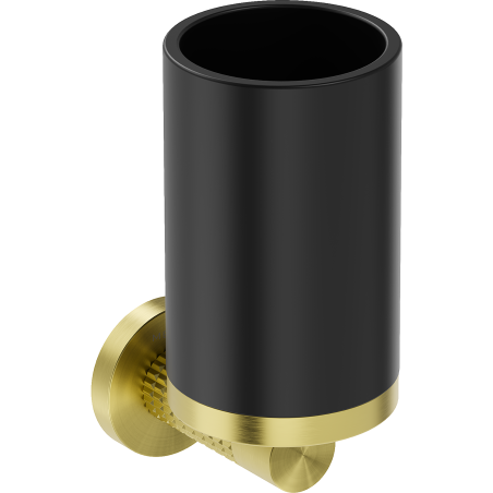 Mexen Triv dantų šepetėlių laikiklis, juodas/šlifuotas auksinis - 70A33051-55B