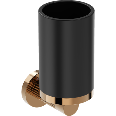 Mexen Triv dantų šepetėlių laikiklis, juodas/rožinis auksas - 70A33051-60B