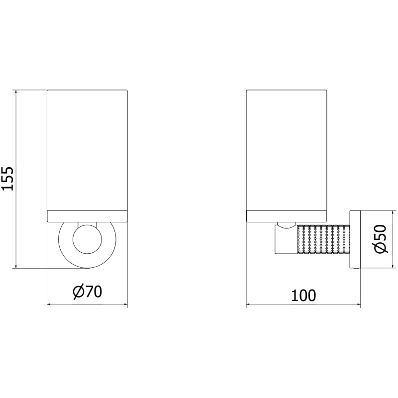 Mexen Triv dantų šepetėlių laikiklis, juodas - 70A33051-70B