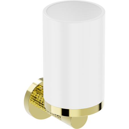 Mexen Triv puodelis dantų šepetėliams, baltas/auksinis - 70A33051-50W