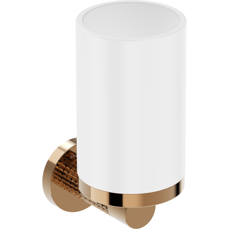 Mexen Triv puodelis dantų šepetėliams, baltas/rožinis auksas - 70A33051-60W