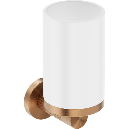 Mexen Triv puodelis dantų šepetėliams, baltas/šlifuotas varis - 70A33051-65W