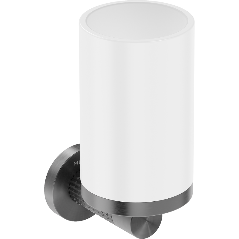 Mexen Triv puodelis dantų šepetėliams, baltas/gun gray šlifuotas - 70A33051-66W