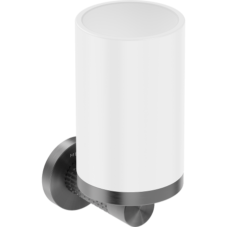 Mexen Triv puodelis dantų šepetėliams, baltas/gun gray šlifuotas - 70A33051-66W