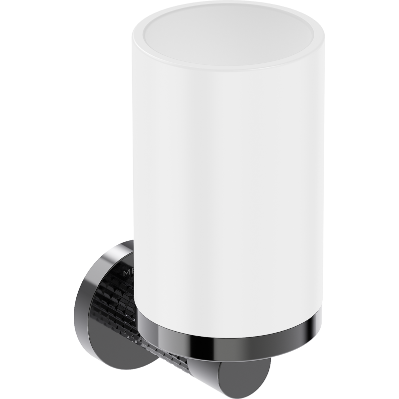 Mexen Triv puodelis šepetėliams, baltas/juodas chromas - 70A33051-73W