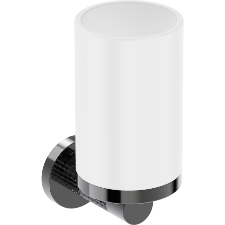 Mexen Triv puodelis šepetėliams, baltas/juodas chromas - 70A33051-73W