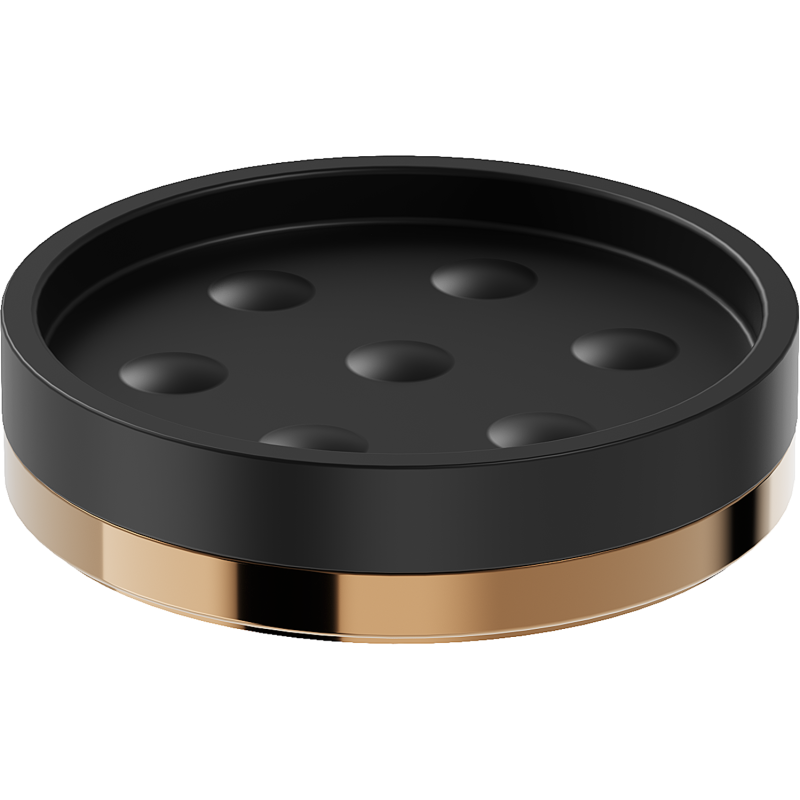 Mexen Triv muilo laikiklis, stovintis, juoda/rožinis auksas - 70A33057-60B