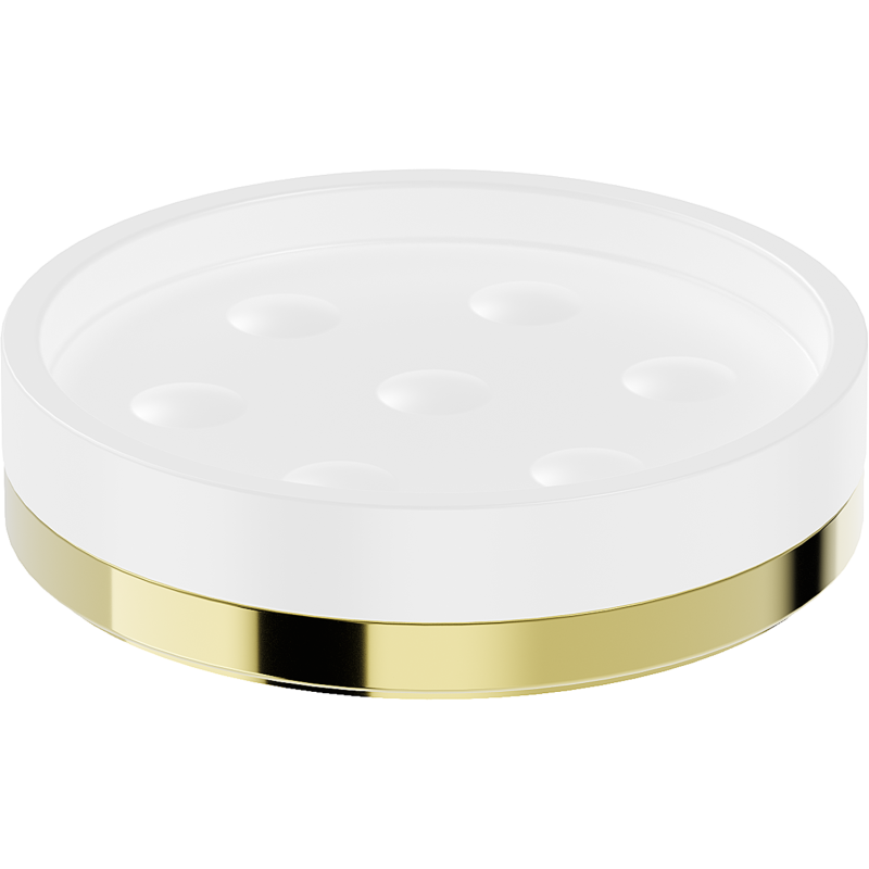 Mexen Triv stovimas muilo dozatorius, baltas/auksinis - 70A33057-50W