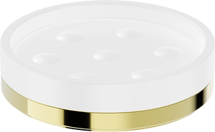 Mexen Triv stovimas muilo dozatorius, baltas/auksinis - 70A33057-50W