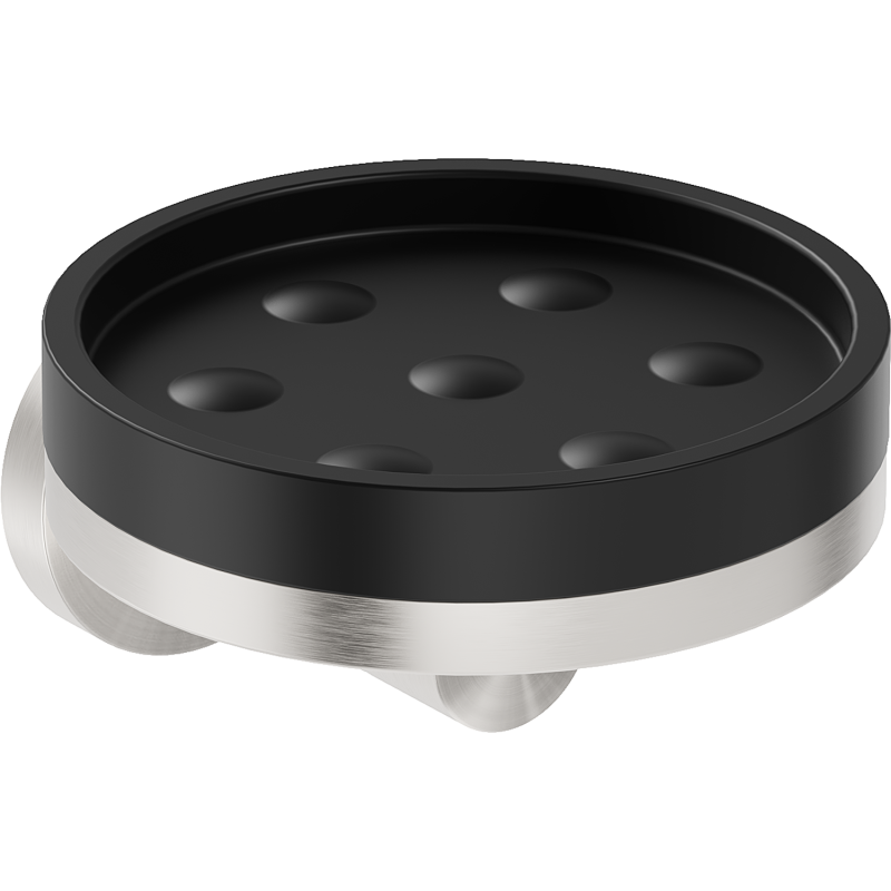 Mexen Triv muilinė, juoda/šlifuotas nikelis - 70A33055-97B