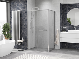 Mexen Linea slankiojo dušo kabina 120 x 100 cm, permatoma, chromo spalvos - 8E1-120-100-01-01