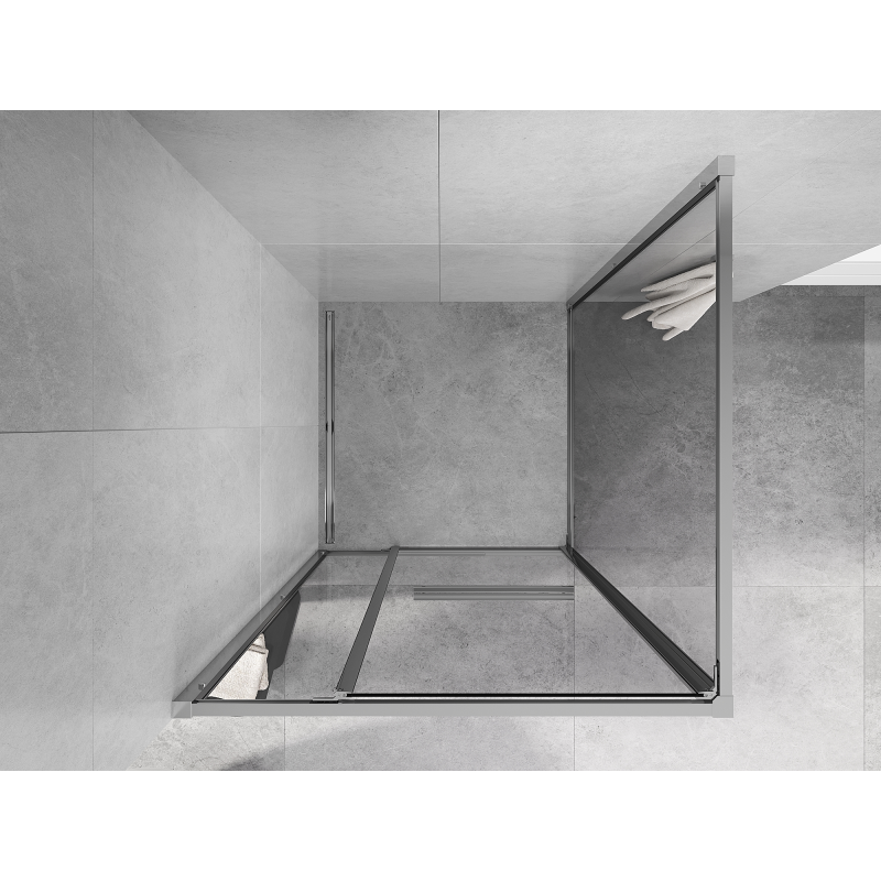 Mexen Linea stumdomas dušo kabinas 95 x 95 cm, permatomas, chromas - 8E1-095-095-01-01