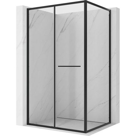 Mexen Linea 90 x 80 cm stumiamas dušo kabinas, permatomos spalvos, juodas - 8E1-090-080-70-70