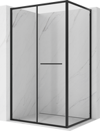 Mexen Linea 90 x 80 cm stumiamas dušo kabinas, permatomos spalvos, juodas - 8E1-090-080-70-70