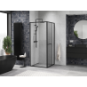Mexen Linea slankiojančiomis durimis dušo kabina, 80 x 80 cm, skaidrus, juoda - 8E1-080-080-70-70