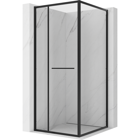 Mexen Linea slankiojo dušo kabina 95 x 95 cm, skaidri, juoda - 8E1-095-095-70-70